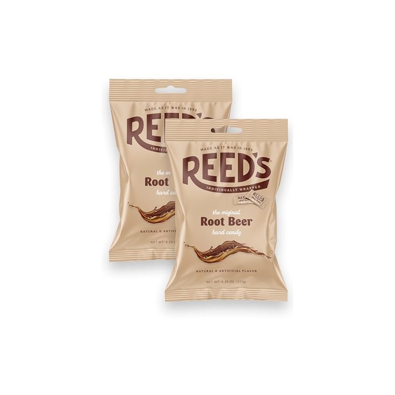 Reed’s Root Beer Candy, 6.25oz Bag (Pack of 2) Individually