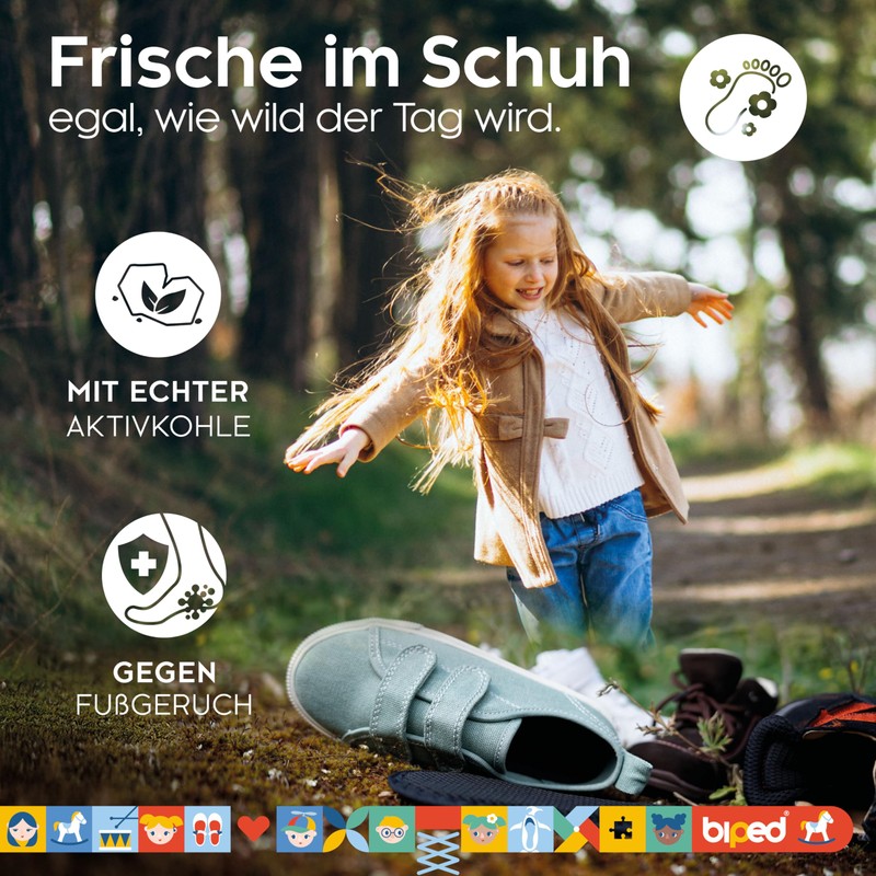 biped 2 Pairs of Children's Activated Carbon Soles, for Climate
