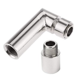 Bestgle 90 Degree Angled O2 Check Engine Light CEL Fix Oxygen Spacer Exhaust Extension for Vehicles and Exhaust Systems, M18 X 1.5 Sensor Holes