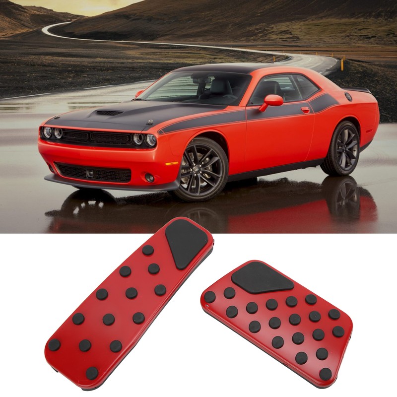 2PCS Accelerator Brake Pedals Anti Slip Foot Rest Plate Replacement