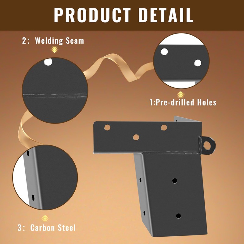 CDFYJHFDQ Deer Stand Brackets(4 Pcs), 4"x 4" Deer Blind Brackets,