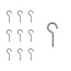 WEAXIO Pack of 10 Screw Hooks, 304 Stainless Steel M5