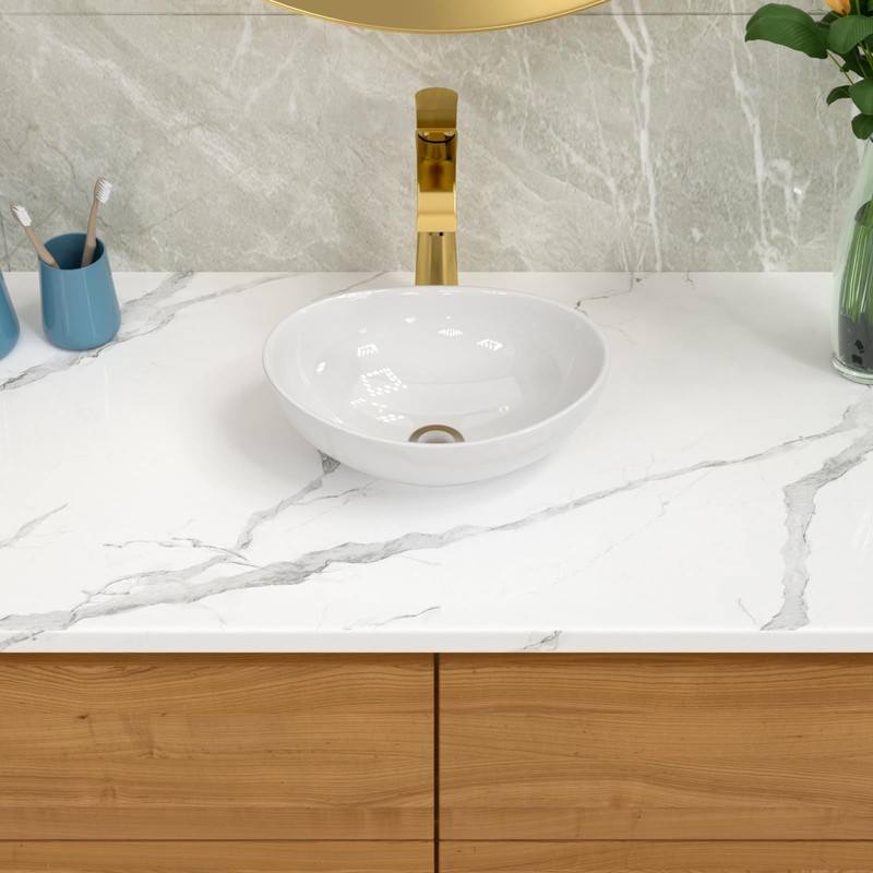 Lordear Oval Vessel Sink 16"x13" Bathroom Vessel Sink Modern Egg