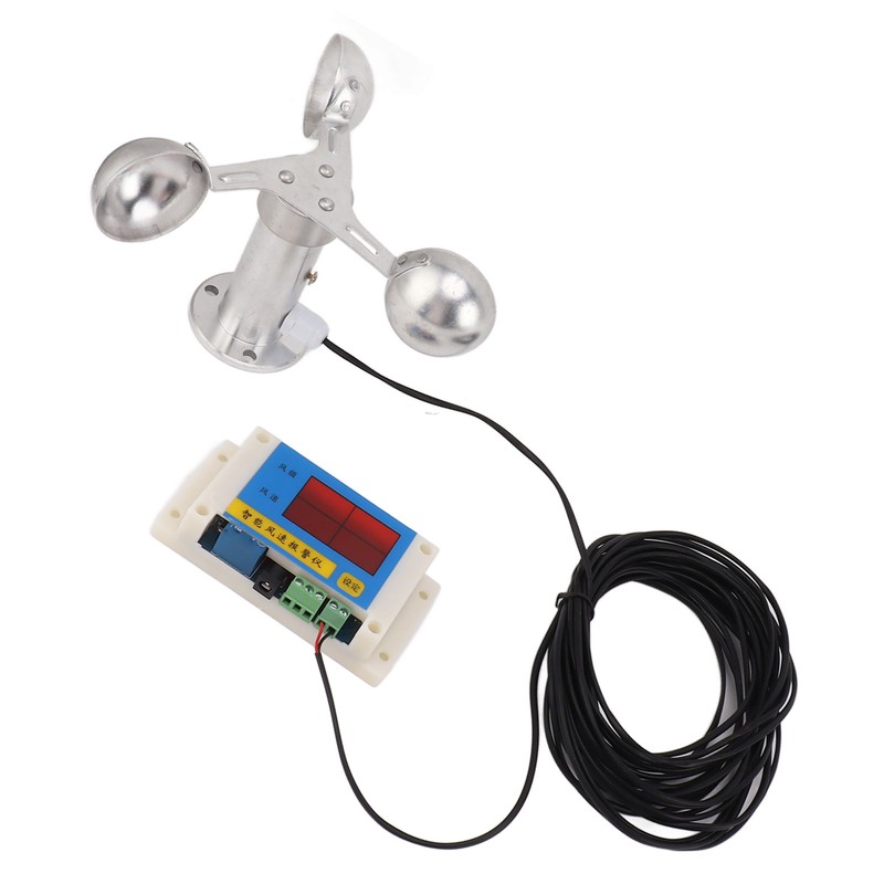 Wind Speed Alarm Device 3 Fan Blades Tower Crane Anemometer