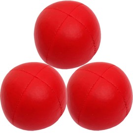 3 x Pro Cascade XL 180g Juggling Balls - Large Sized Quality Thud Juggling Balls & Bag - Set of 3 Juggling Balls (Red)