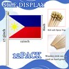 WEITBF 12 Pack 8×12 Inch Philippines Flags Small Filipino Philippine