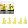 5 Pcs Yoga Statue Simple Style Yellow Attractive Decorative Durable