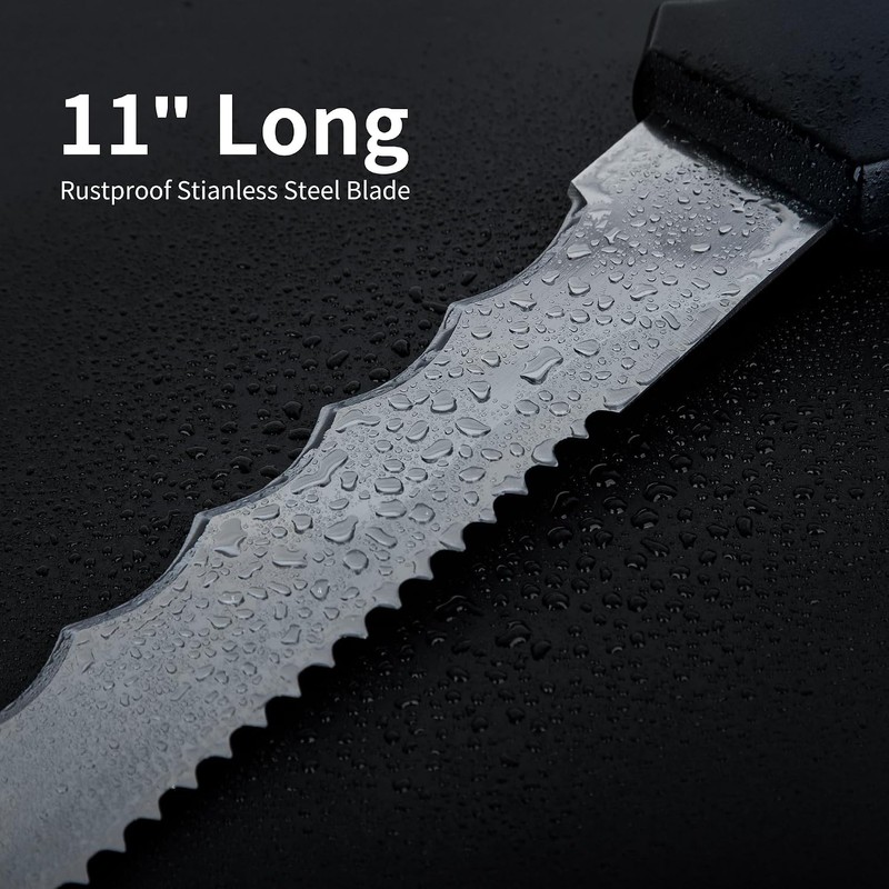 Insulation Knife with Sheath Stainless Steel Blade 11” Double Sided