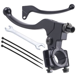 JINGKE 7/8" 22mm Universal Motorcycle Black Left Clutch Brake Handle Lever Perch for Honda XR80 XR100 CRF70 CRF80 CRF100 XR200 SSR 125cc Coolster Roketa Baja X-Treme Pit Dirt Motor Bike