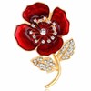 Red Poppy Flower Brooch for Women - Remembrance Day Awareness