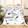 Homemissing Music Theme Bedding 140 x 200 cm Black and