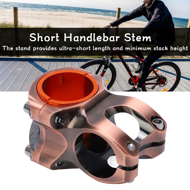Mountain Bike Short Handlebar Stem 0 Degree Hollow Aluminum Alloy