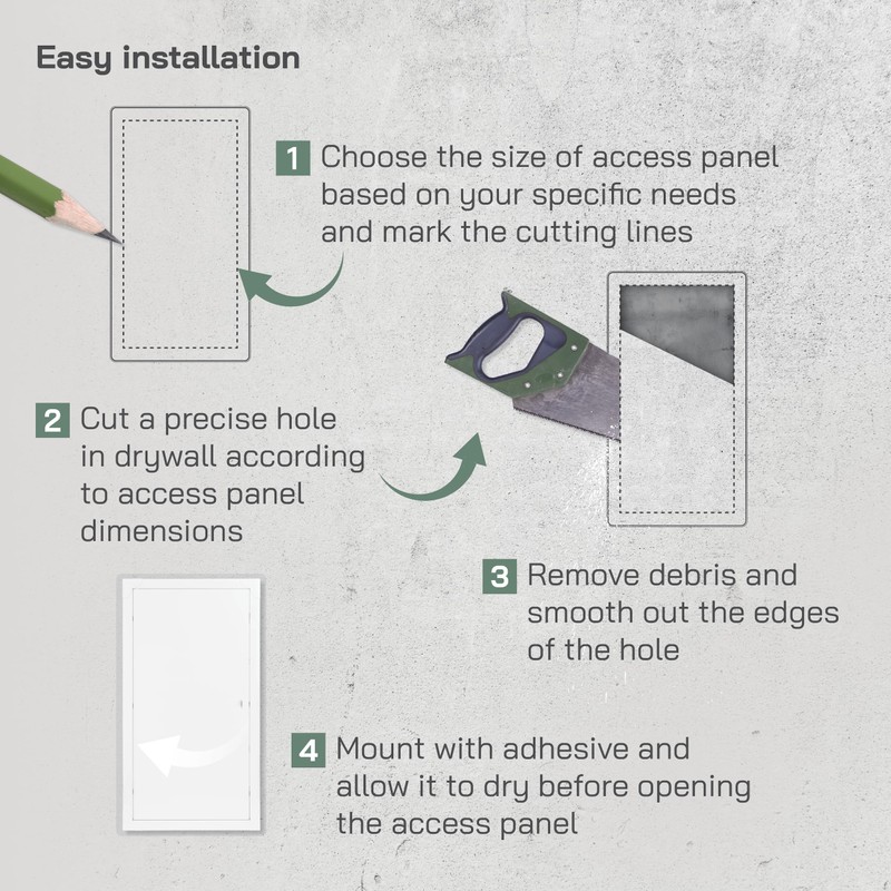 Vent Systems Access Panel for Drywall 12 x 24 Inch