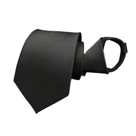NECOTIA Brand, One-Touch Attachment Necktie, Matte Black, Plain (2.0 inches (5 cm), 2.4 inches (6 cm), 3.1 inches (8 cm), 8CM Width 48CM? One-touch tie