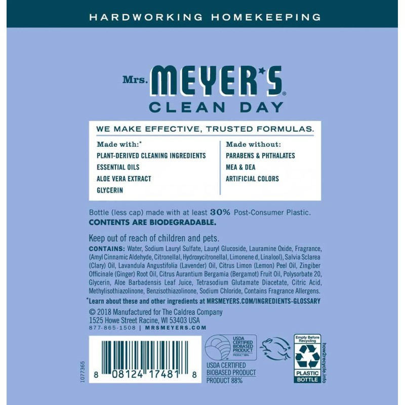 Mrs Meyers Clean Day Dish Soap Bluebell Scent - 16