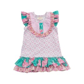Haute Baby Lily's Lawn Short Sleeve Casual Toddler Baby Girl Dress - Pink (US, Age, 18 Months, Pink)