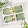 DASITON Bathroom Accessories Set,4Pcs Glass Bathroom Counter Set with Foaming