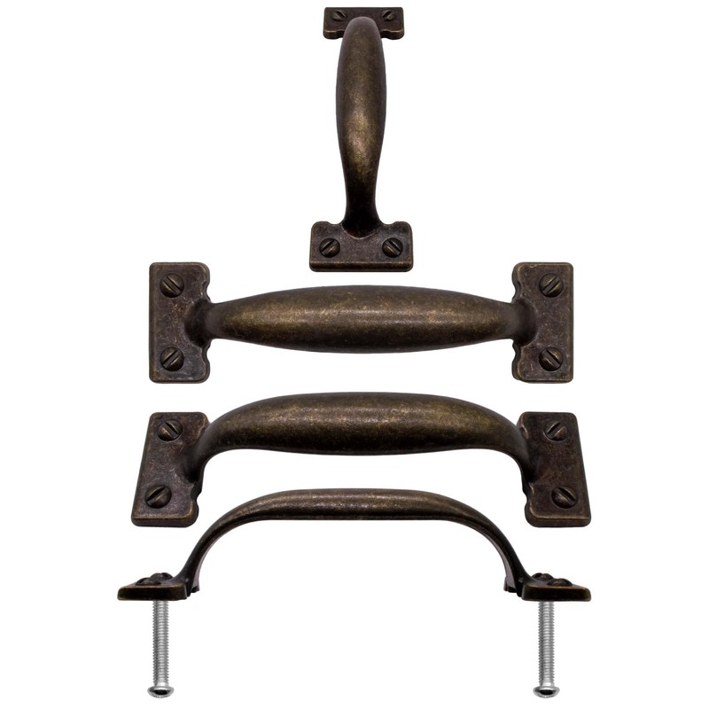 Fuxxer® Antique Drawer Handles Bronze Iron Design 131 x 30