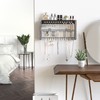 JackCubeDesign MK460A - Wood Wall Mount Jewelry Organizer with Metal