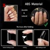500 x Clear Acrylic Nail Tips Square with Case