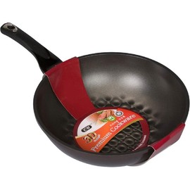 KW Marble Ware 3D Coating Aluminum Nonstick Stir Fry Wok, 34cm (13.598-Inches),Black , 34cm (13.598-Inches),WCW3D34