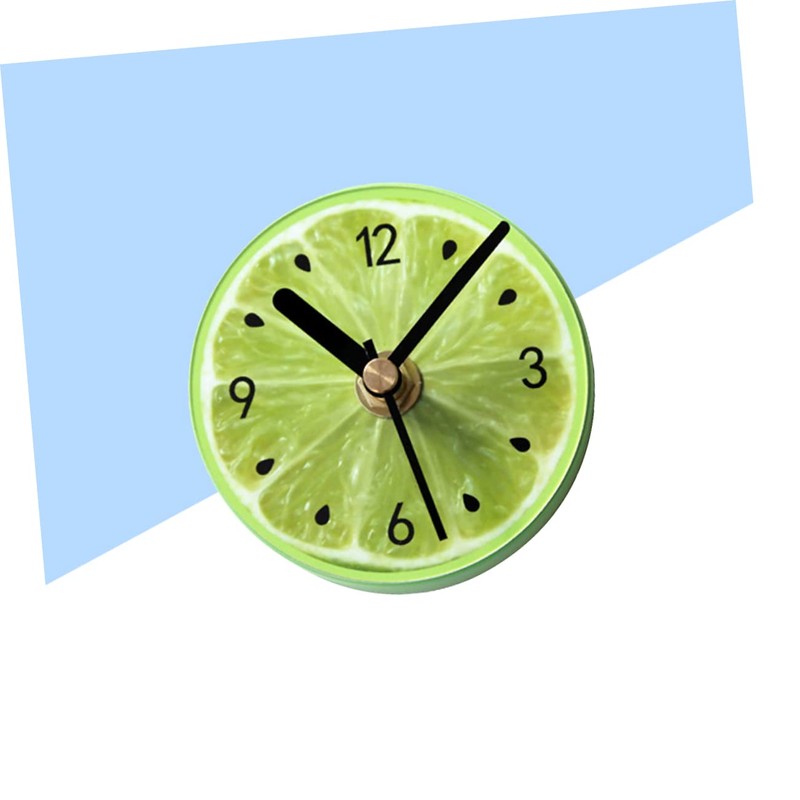 Ciieeo Family-Friendly Fridge Clock Round Wall Magnet Fruit Design Sleep