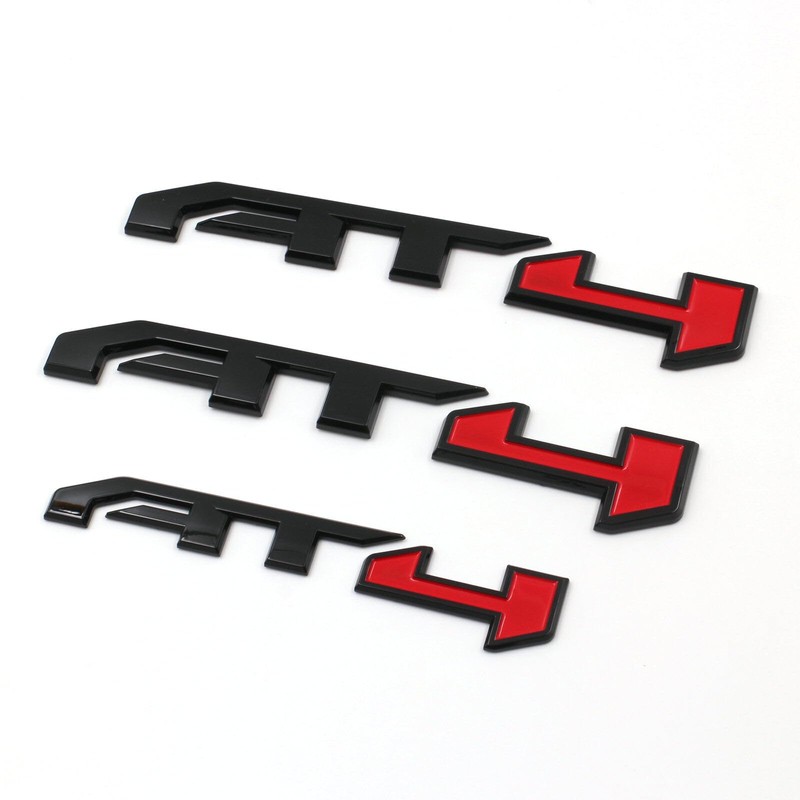 3pack 2019-2025 AT4 Emblems Sierra 3D Badge NamePlate Decal with
