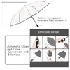 Juwacoo Transparent Automatic Pocket Umbrella Automatic Transparent Pocket Umbrella Storm