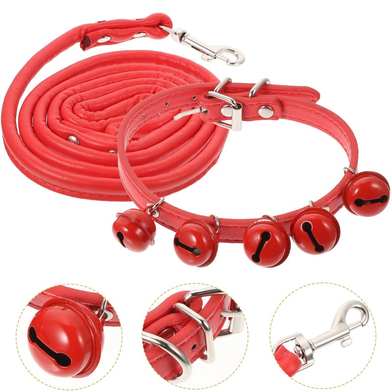 balacoo Pet Collar and Leash Combo Jingle Bell Dog Collar