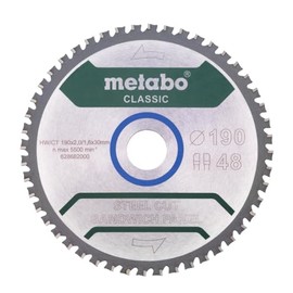 Metabo Saw Blade "Steel Cut/Sandwich Panel - Classic", Blade 190 x 30, Z48 FZ/FA 4° # 628682000