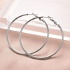 JOLCHIF 50 mm Large 925 Silver Plated Huggie Hoop Earrings