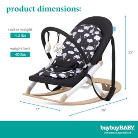 BuyBuy Baby by Evolur SleekSway Portable Rocker in Black White
