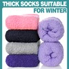 POEATEZO Womens Fuzzy Socks Warm Fluffy Socks Cozy Slipper Socks