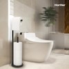 HorHer Toilet Paper Holder Stand, Toilet Paper Holder Free Standing,