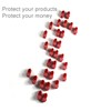 Betertek Peg Hook Locks Stop Lock 100pcs Plastic red Stop