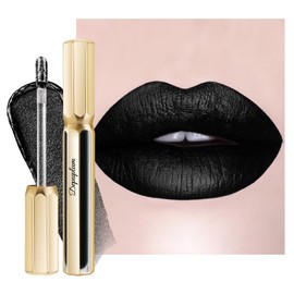 Depuplum Black Lipsticks for Women Metallic Lipstick Long Lasting Non Stick Cup Lip Gloss, Shimmer Lightweight Hydrating Full Coverage Lip Color, DP120 Boardwalk