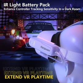 Hanpusen IR Illuminator Battery Pack for Oculus Quest 2, Extend Your Quest 2 Playtime 2-3H and Enhance Tracking, Infrared Light Quest 2 Accessories