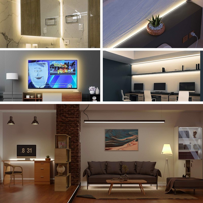 BTF-LIGHTING FCOB USB Powered Cool White 6000K COB LED Strip