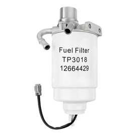 6.6L Duramax Diesel Fuel Filter Housing Compatible with 2011-2016 Chevy Silverado & GMC Sierra 2500 3500 HD Engine Replaces #12664429 TP3018