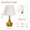 ONEWISH Touch Table Lamp for Bedroom, 3-Way Dimmable Gold Bedside