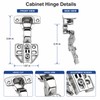 2 Pack Soft Close Cabinet Hinges, Stainless Steel Concealed Hydraulic