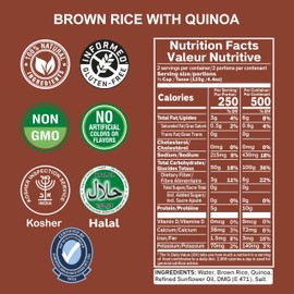 Eat Regal Ready to Eat Brown Rice with Quinoa Pack of 6, 8.8 Ounce | Microwaveable Ready to Heat | Easy Dinner Side | Healthy Side Dish