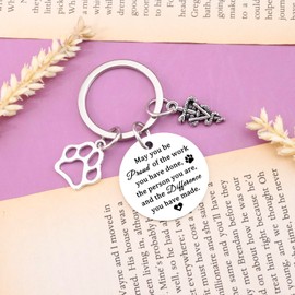 QUIHUD Vet Tech Gifts For Women Veterinarian Appreciation Gifts For Veterinary Student Graduation Gift Vet Tech Week Keychain