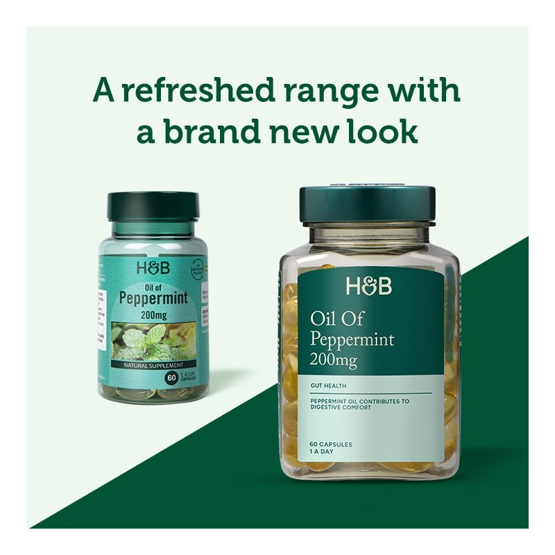 Holland & Barrett Oil of Peppermint 200mg 60 Capsules