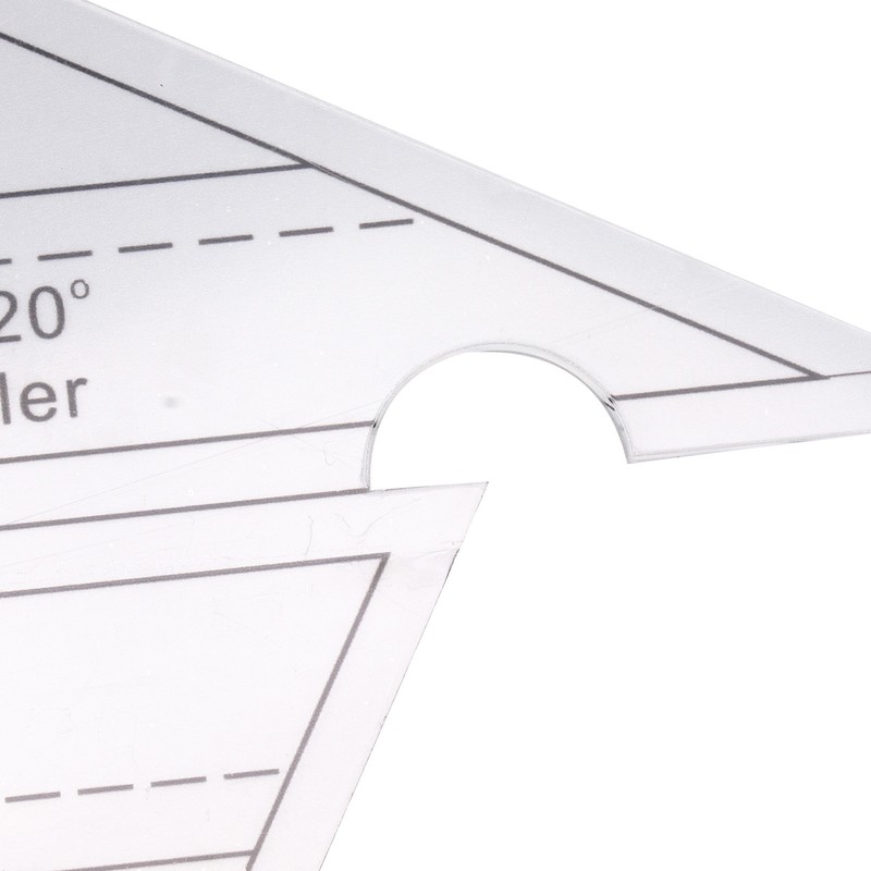 Sewing Wedge Ruler 60 Degree and 120 Degree Acrylic Transparent