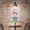 E-Bikes Or E-Scooters Are Not Allowed Sign Warning Sticker-Security Sign