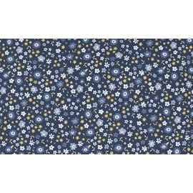 Organic Cushion Cover 20 x 20 cm with Zip Organic Flower Blue