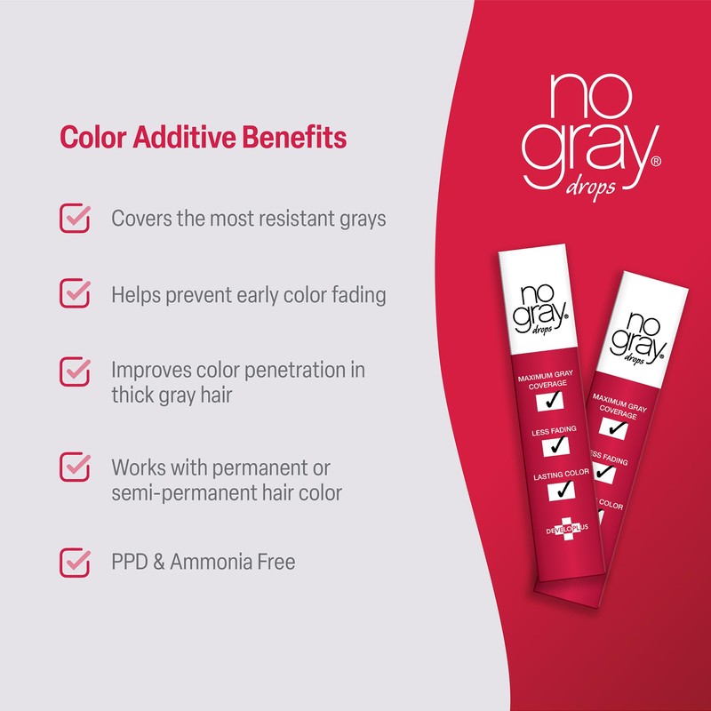 No Gray Color Drops, 2 Pack, Cover Gray Hair, Prevent