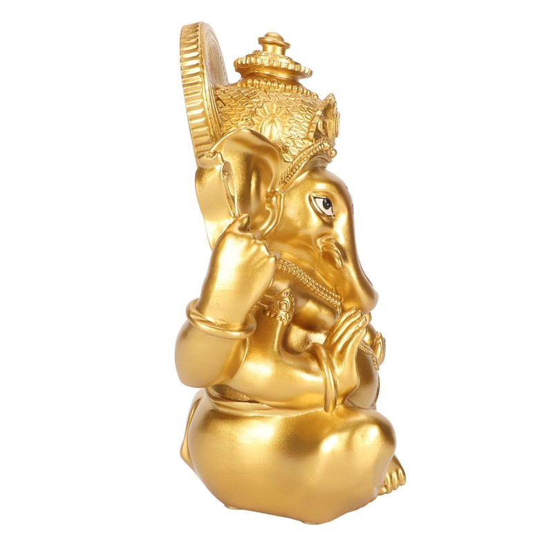 Indian Ganesha Statue Elephant Hindu God Sculpture Resin Decorative Indian