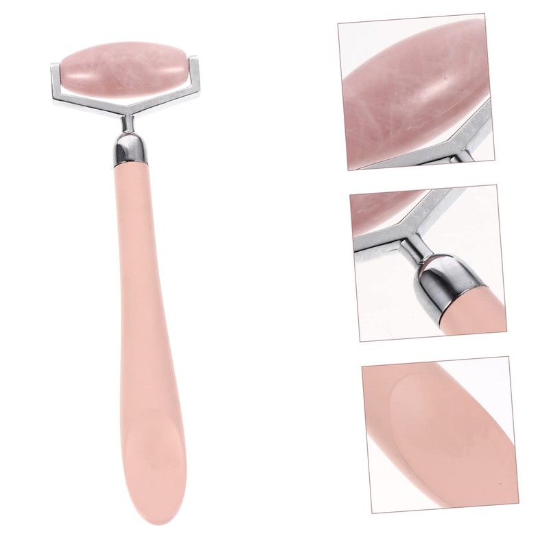 minkissy 1pc Jade Facial Roller Massager for Wrinkle Reduction Natural